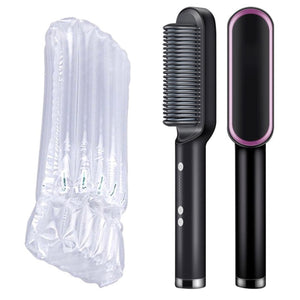 Multifunctional Hair Straightener Comb Anti-Scald Hair Straightening Brush Comb Fast Heating Hair Straightener